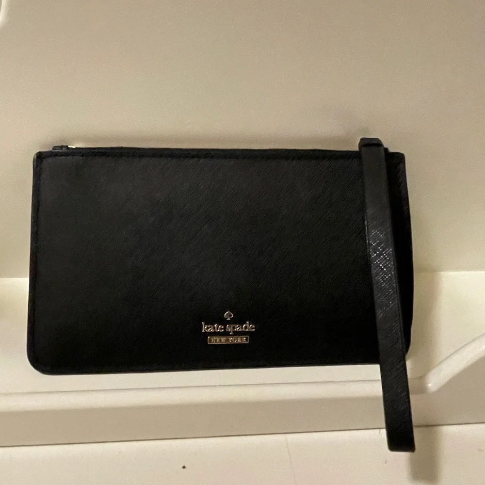 Kate Spade Wallet Wristlet Cedar Street Karolina Rooster Black Leather